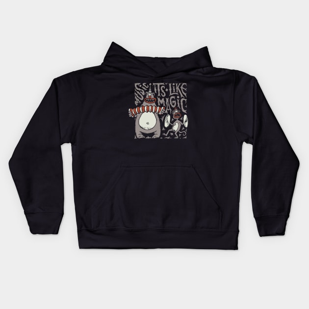 Music is like magic Kids Hoodie by Mako Design 